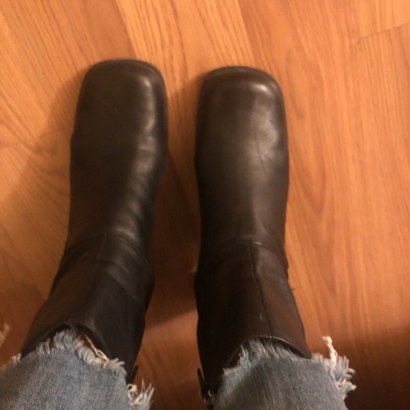 Black vintage square toe booties - Picture 4 of 4